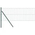 Clôture Euro avec 7 poteaux 0.8x10 m acier galvanisé vert