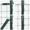 Clôture Euro avec 7 poteaux 0.8x10 m acier galvanisé vert