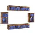 Étagère flottante  2 pcs Vieux bois 40x28.5x40 cm Bois d'ingénierie