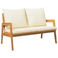 Banc de jardin avec coussins 115x65x71 cm Bois d'acacia massif