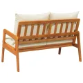 Banc de jardin avec coussins 115x65x71 cm Bois d'acacia massif