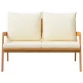 Banc de jardin avec coussins 115x65x71 cm Bois d'acacia massif