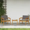 Chaises de jardin  2 pcs 59,5x70,5x72,5 cm en bois massif d'acacia