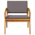 Chaises de jardin  2 pcs 59,5x70,5x72,5 cm en bois massif d'acacia