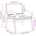Chaises de jardin  2 pcs 59,5x70,5x72,5 cm en bois massif d'acacia
