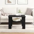 Table basse  en chêne noir, 60x60x42 cm, en bois d'ingénierie