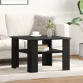 Table basse  en chêne noir, 60x60x42 cm, en bois d'ingénierie