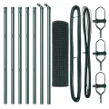 Set de Poteaux de Clôture Ensemble de 2 Vert