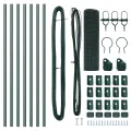 Set de Poteaux de Clôture Ensemble de 2 Vert