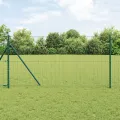 Clôture Euro avec 13 poteaux 1x25 m acier galvanisé vert