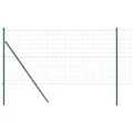Clôture Euro avec 13 poteaux 1x25 m acier galvanisé vert