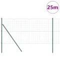 Clôture Euro avec 13 poteaux 1x25 m acier galvanisé vert