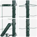 Clôture Euro avec 13 poteaux 1x25 m acier galvanisé vert
