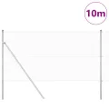 Set de poteaux de clôture 2 unités Acier galvanisé 10 x 1 m
