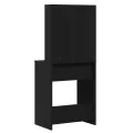 Table de maquillage LED  en chêne noir, 60x40x140 cm, Fabriquée en bois d'ingénierie