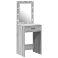 Table de maquillage  avec lumières LED Gris Sonoma 50x41x135 cm
