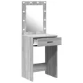 Table de maquillage  avec lumières LED Gris Sonoma 50x41x135 cm