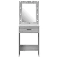 Table de maquillage  avec lumières LED Gris Sonoma 50x41x135 cm