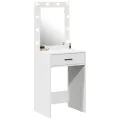 Table de Maquillage avec Éclairage LED Blanc 50x41x135 cm