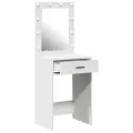 Table de Maquillage avec Éclairage LED Blanc 50x41x135 cm