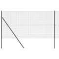 Set de Poteaux de Clôture Ensemble de 2 Gris Métal, Plastique