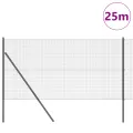 Set de Poteaux de Clôture Ensemble de 2 Gris Métal, Plastique