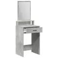 Table de maquillage avec des tiroirs gris béton 50x41x140 cm
