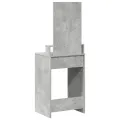 Table de maquillage avec des tiroirs gris béton 50x41x140 cm