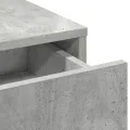 Table de maquillage avec des tiroirs gris béton 50x41x140 cm