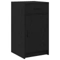 Set de table de maquillage 3 pièces avec éclairage LED en bois noir