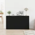 Buffet Chêne noir Bois d'ingénierie 120 x 36 x 69 cm Rangement