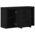 Buffet Chêne noir Bois d'ingénierie 120 x 36 x 69 cm Rangement