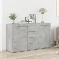Buffet  Gris béton Bois d'ingénierie 120 x 36 x 69 cm Rangement