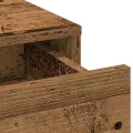 Ensemble de Coiffeuse de 2 pièces avec LED en Finition Vieux Bois