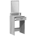Table de maquillage  avec tiroirs gris Sonoma 50x41x140 cm