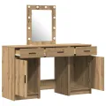 Ensemble de coiffeuse 3 pièces avec LED en bois d'artisan