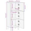 Highboard  40x33x110 cm en bois d'acacia solide