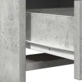 Table de maquillage avec lumières LED en gris béton, 50x41x135 cm