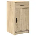 Set de coiffeuse 2 pièces avec LED en bois d'ingénierie chêne Sonoma