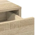 Set de coiffeuse 2 pièces avec LED en bois d'ingénierie chêne Sonoma