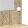 Set de coiffeuse 2 pièces avec LED en bois d'ingénierie chêne Sonoma