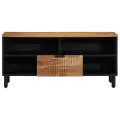 Meuble TV  100x33,5x46 cm en Bois Massif d'Acacia