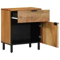 Table de chevet  50x33x60 cm en bois massif d'acacia