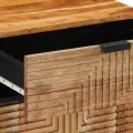 Table de chevet  50x33x60 cm en bois massif d'acacia