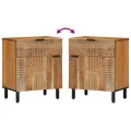 Table de chevet  50x33x60 cm en bois massif d'acacia