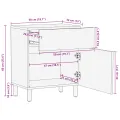 Table de chevet  50x33x60 cm en bois massif d'acacia
