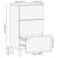 Buffet 40x33x75 cm Bois Massif Acacia
