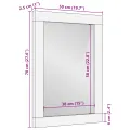 Miroir de salle de bain 50x70x3 cm en bois massif d'acacia