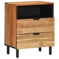 Table de chevet  50x33x62 cm en Bois d'Acacia Massif