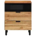 Table de chevet  50x33x62 cm en Bois d'Acacia Massif